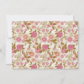 Vrijgezellenfeest van Floral, vogels en vlinders Kaart (Achterkant)