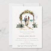 Vrijgezellenfeest van Floral Wedding Arch Beach Se Kaart (Voorkant)