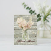 vrijgezellenfeest van florale mason jar kaart (Staand voorkant)