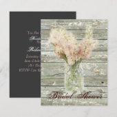 vrijgezellenfeest van florale mason jar kaart (Voorkant / Achterkant)