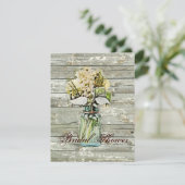 vrijgezellenfeest van florale mason jar kaart (Staand voorkant)