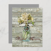 vrijgezellenfeest van florale mason jar kaart (Voorkant / Achterkant)