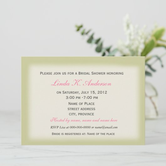 Vrijgezellenfeest van Florence, roze wilde rozen b Kaart (Staand voorkant)