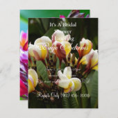 Vrijgezellenfeest van Frangipani Kaart (Voorkant / Achterkant)