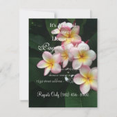 Vrijgezellenfeest van Frangipani Kaart (Voorkant)