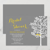 Vrijgezellenfeest van geel en grijs Tortelduifjes Kaart (Voorkant / Achterkant)