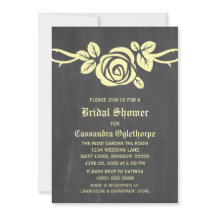 Vrijgezellenfeest van geel rozenkarton uitnodigen