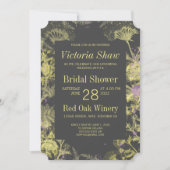 Vrijgezellenfeest van gekleurde gele bloemen kaart (Voorkant)