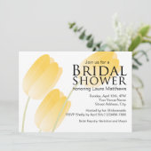 Vrijgezellenfeest van gele tulpen kaart (Staand voorkant)