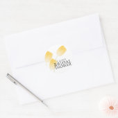 Vrijgezellenfeest van gele tulpen ronde sticker (Envelop)
