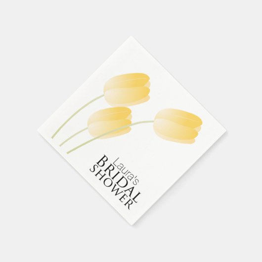 Vrijgezellenfeest van gele tulpen servetten (Hoek)