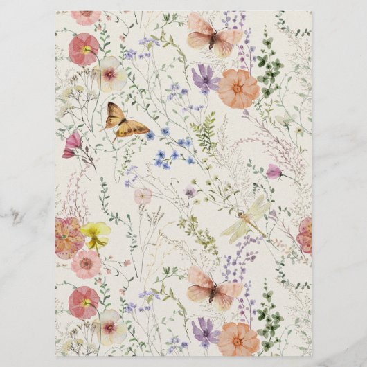 Vrijgezellenfeest van geperste wilde Lijsten Menu (Achterkant)