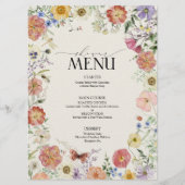 Vrijgezellenfeest van geperste wilde Lijsten Menu (Voorkant)