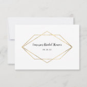 Vrijgezellenfeest van Gold Lijst of een dekkaart v Kaart (Achterkant)