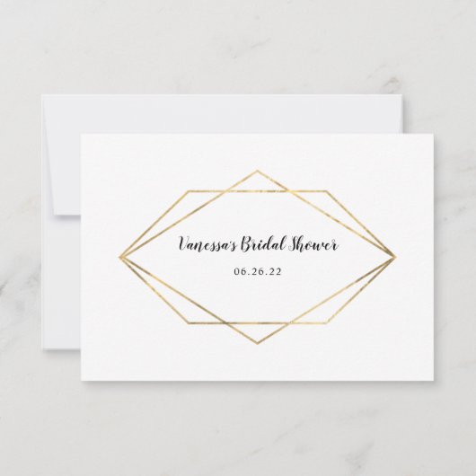 Vrijgezellenfeest van Gold Lijst of een dekkaart v Kaart (Achterkant)