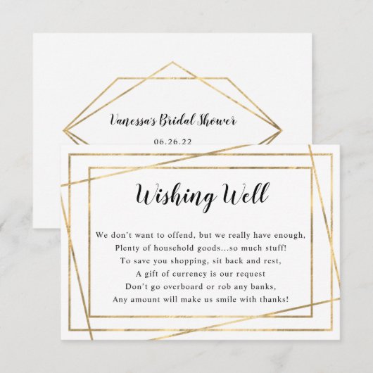 Vrijgezellenfeest van Gold Lijst of een dekkaart v Kaart (Voorkant / Achterkant)