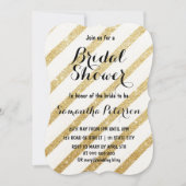 Vrijgezellenfeest van gouden strepen van moderne p kaart (Voorkant)