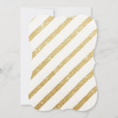Vrijgezellenfeest van gouden strepen van moderne p kaart (Achterkant)