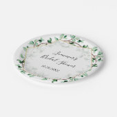 Vrijgezellenfeest van Greenery en Gold Textures |  Papieren Bordje (Gekanteld)