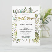 Vrijgezellenfeest van groene bladgroen kaart (Staand voorkant)