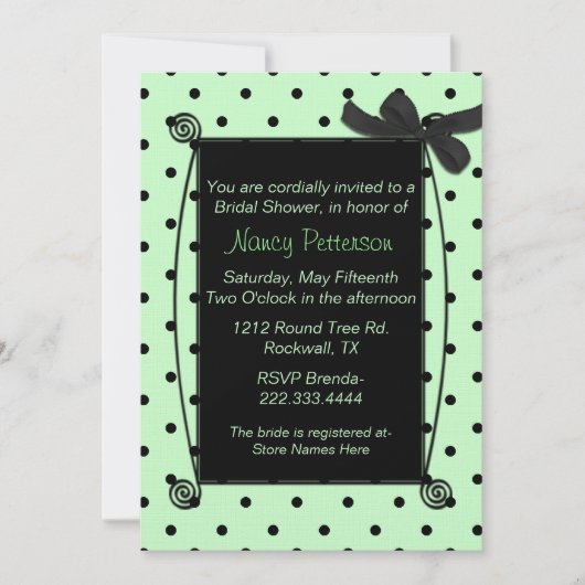  Vrijgezellenfeest van groene en zwarte poolwieg Kaart (Voorkant)