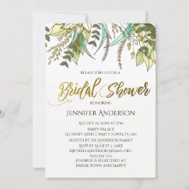 Vrijgezellenfeest van groene goudflens met bladere kaart