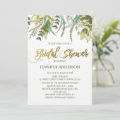 Vrijgezellenfeest van groene goudflens met bladere kaart (Staand voorkant)