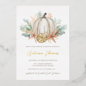 Vrijgezellenfeest van Herfst uit de kust van Pompo Folie Uitnodiging (Voorkant)