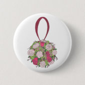 Vrijgezellenfeest van het blokbek Rose Bouquet Wed Ronde Button 5,7 Cm (Voorkant)