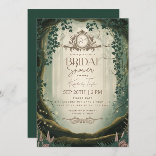 Vrijgezellenfeest van het Enchanted Forest Storybo Kaart (Voorkant / Achterkant)