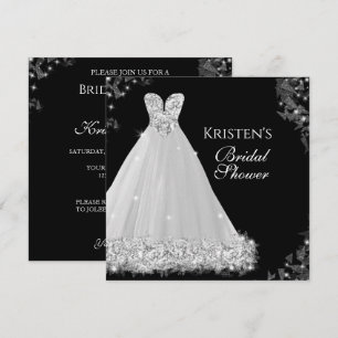 Vrijgezellenfeest van het joodse dress White Black Kaart