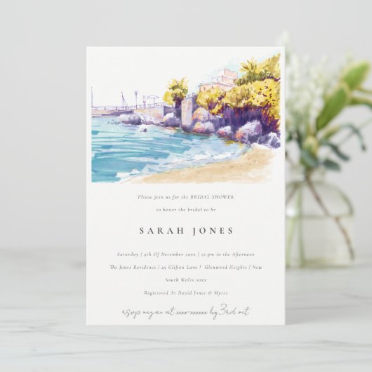 Vrijgezellenfeest van het kuststrand van Sand Beac Kaart (Staand voorkant)