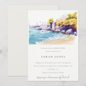 Vrijgezellenfeest van het kuststrand van Sand Beac Kaart (Voorkant / Achterkant)