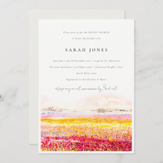 Vrijgezellenfeest van het landschap van het voorja kaart (Voorkant / Achterkant)