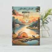 Vrijgezellenfeest van het mountainLake Wedding Kaart (Staand voorkant)