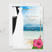 Vrijgezellenfeest van het paar Beach Style Kaart (Voorkant)