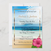 Vrijgezellenfeest van het paar Beach Style Kaart (Achterkant)