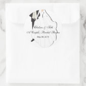 Vrijgezellenfeest van het paar ronde sticker (Tas)