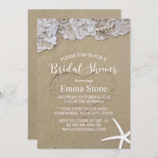 Vrijgezellenfeest van het strand van Starfish Summ Kaart (Voorkant / Achterkant)