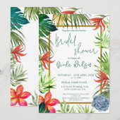 Vrijgezellenfeest van het Tropische groenery palm  Kaart (Voorkant / Achterkant)