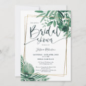 Vrijgezellenfeest van het Tropische groenery palm  Kaart (Voorkant)