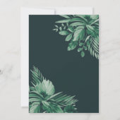 Vrijgezellenfeest van het Tropische groenery palm  Kaart (Achterkant)