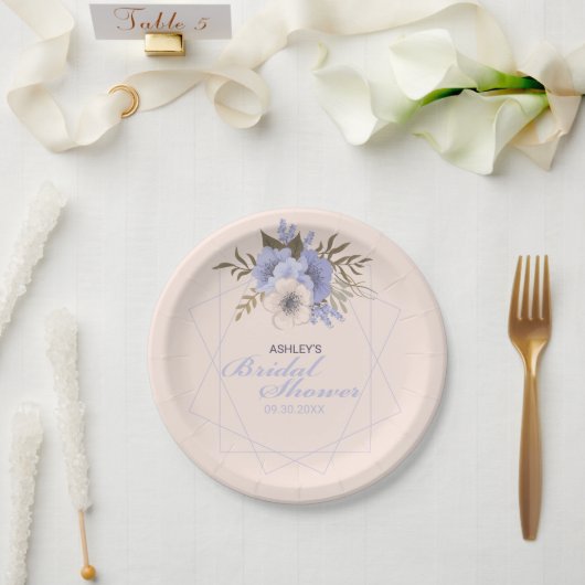 Vrijgezellenfeest van het Violet Peach pasta Geome Papieren Bordje (Huwelijk)