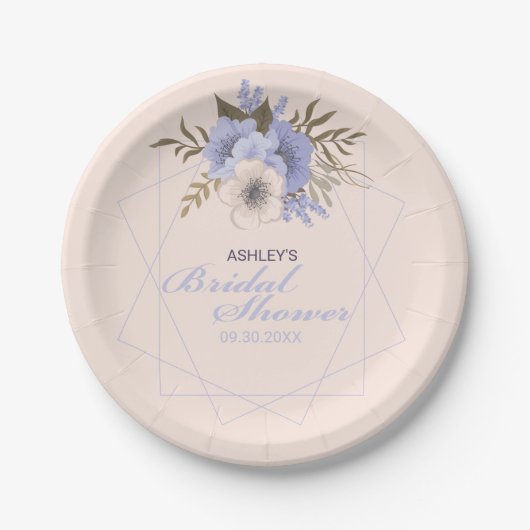 Vrijgezellenfeest van het Violet Peach pasta Geome Papieren Bordje (Voorkant)