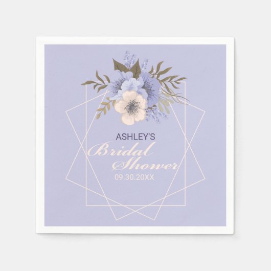 Vrijgezellenfeest van het Violet Peach pasta Geome Servet (Voorkant)