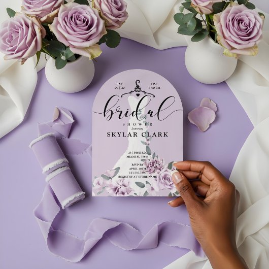 Vrijgezellenfeest van het Wit-huwelijk van Lavende Acryl Uitnodigingen