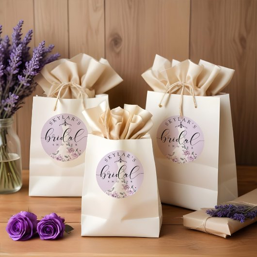 Vrijgezellenfeest van het Wit-huwelijk van Lavende Ronde Sticker