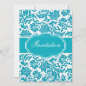 Vrijgezellenfeest van het witte en blauwgroene Flo Kaart (Achterkant)