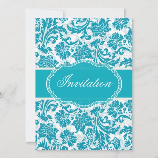 Vrijgezellenfeest van het witte en blauwgroene Flo Kaart (Achterkant)