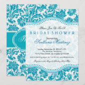 Vrijgezellenfeest van het witte en blauwgroene Flo Kaart (Voorkant / Achterkant)